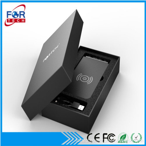 Qi wireless charger powerbank 15000mah for businessman trip use